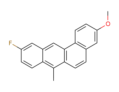 Molecular Structure of 192384-23-9 (Benz[a]anthracene, 10-fluoro-3-methoxy-7-methyl-)