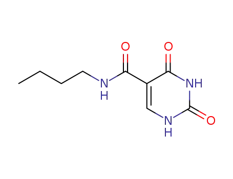 Molecular Structure of 883-53-4 (N-butyl-2,4-dioxo-1,2,3,4-tetrahydropyrimidine-5-carboxamide)
