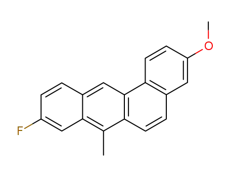 Molecular Structure of 192384-01-3 (Benz[a]anthracene, 9-fluoro-3-methoxy-7-methyl-)