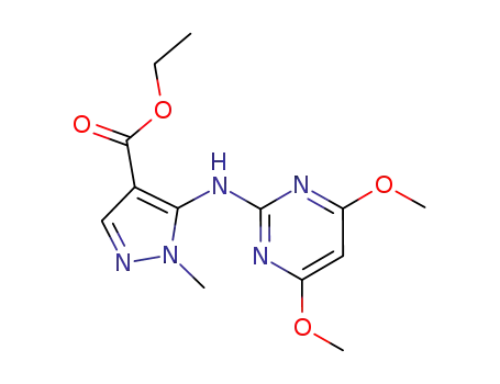 1H-Pyrazole-4-carboxylic acid,
5-[(4,6-dimethoxy-2-pyrimidinyl)amino]-1-methyl-, ethyl ester