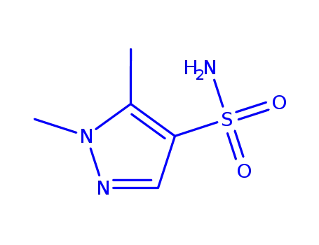 Molecular Structure of 88398-55-4 (1H-Pyrazole-4-sulfonamide,1,5-dimethyl-(9CI))