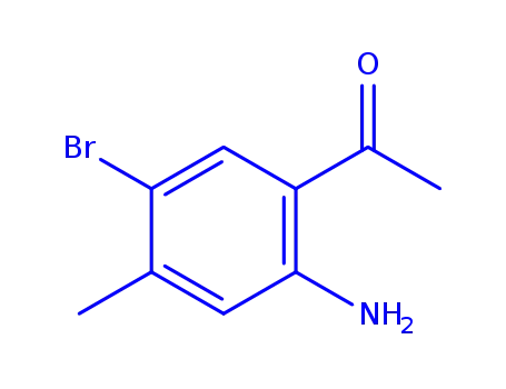 Molecular Structure of 817209-21-5 (Ethanone, 1-(2-amino-5-bromo-4-methylphenyl)- (9CI))