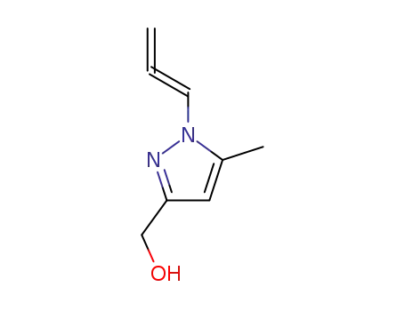 Molecular Structure of 82235-72-1 (1H-Pyrazole-3-methanol,  5-methyl-1-(1,2-propadienyl)-  (9CI))