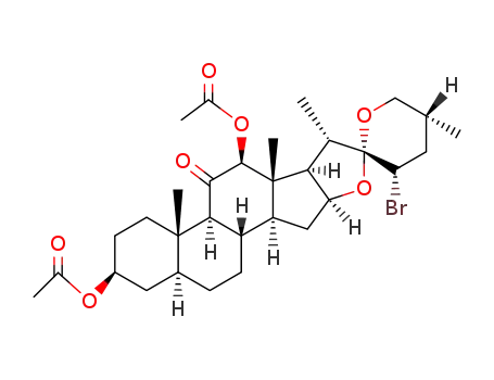 (23<i>S</i>,25<i>R</i>)-3β,12β-diacetoxy-23-bromo-5α-spirostan-11-one