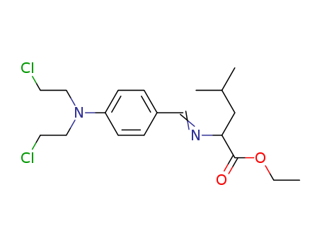ethyl (E)-N-{4-[bis(2-chloroethyl)amino]benzylidene}leucinate