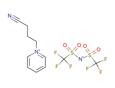 Molecular Structure of 820972-37-0 (1-(3-Cyanopropyl)pyridinium  bis(trifluoromethylsulfonyl)imide)