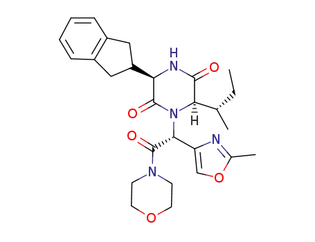 Morpholine,
4-[(2R)-[(3R,6R)-3-(2,3-dihydro-1H-inden-2-yl)-6-[(1S)-1-methylpropyl]-
2,5-dioxo-1-piperazinyl](2-methyl-4-oxazolyl)acetyl]-