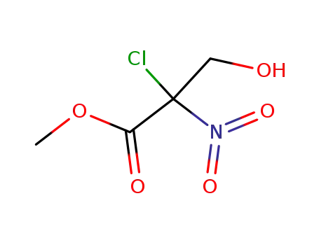 Molecular Structure of 89124-02-7 (Propanoic acid, 2-chloro-3-hydroxy-2-nitro-, methyl ester)
