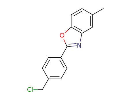 Molecular Structure of 88489-87-6 (2-(4-(ChloroMethyl)phenyl)-5-Methylbenzoxazole)