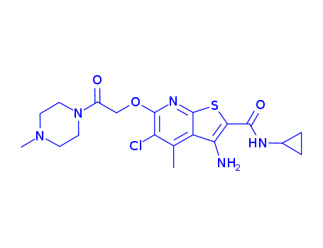 3-aMino-5-chloro-N-cyclopropyl-4-Methyl-6-(2-(4-Methylpiperazin-1-yl)-2-oxoethoxy)thieno[2,3-b]pyridine-2-carboxaMide