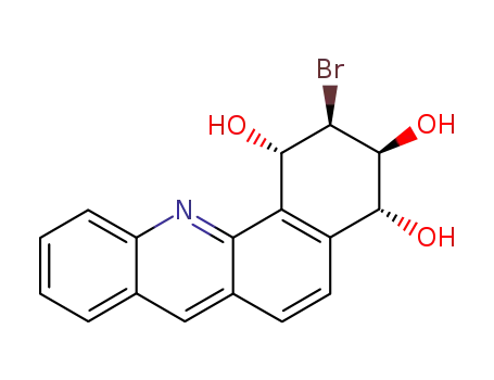 (+/-)-2α-Bromo-1β,3α,4β-trihydroxy-1,2,3,4-tetrahydrobenz<c>acridine