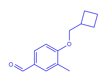 Molecular Structure of 820237-05-6 (Benzaldehyde, 4-(cyclobutylmethoxy)-3-methyl- (9CI))