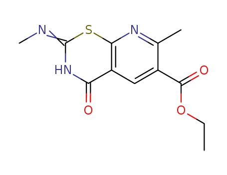 2H-PYRIDO[3,2-E](1,3)THIAZINE-6-CARBOXYLIC ACID 3,4-DIHYDRO-2-(METHYL IMINO)-7-METHYL-4-OXO-,ETHYL ESTER