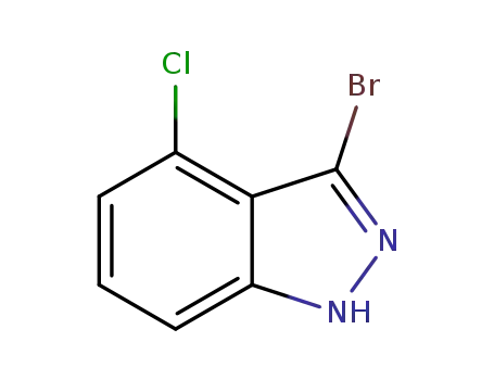 Molecular Structure of 885521-40-4 (3-BROMO-4-CHLORO(1H)INDAZOLE)