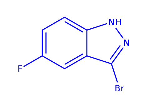 Molecular Structure of 885519-08-4 (3-BROMO-5-FLUORO (1H)INDAZOLE)