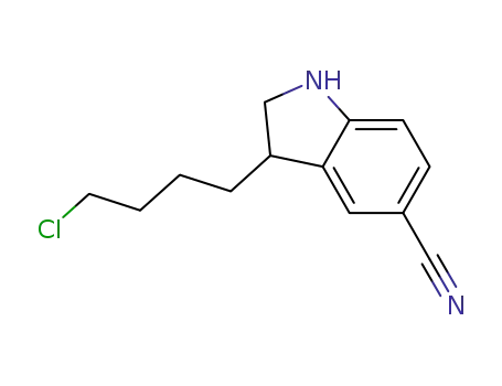 Molecular Structure of 816438-46-7 (3-(4-Chlorobutyl)indoline-5-carbonitrile)