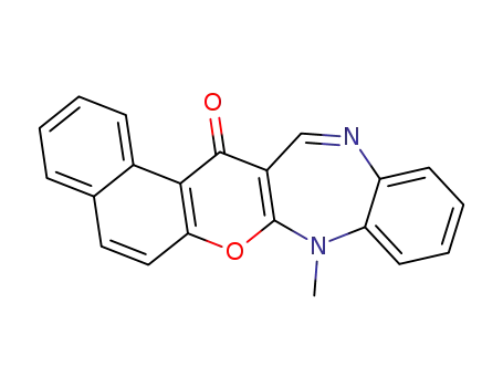 Molecular Structure of 81684-73-3 (8-methylbenzo[5,6]chromeno[2,3-b][1,5]benzodiazepin-15(8H)-one)