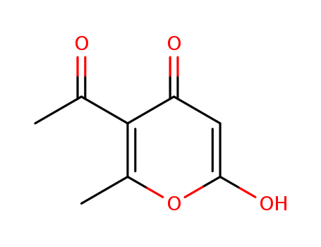 Molecular Structure of 19926-37-5 (4H-Pyran-4-one, 3-acetyl-6-hydroxy-2-methyl-)