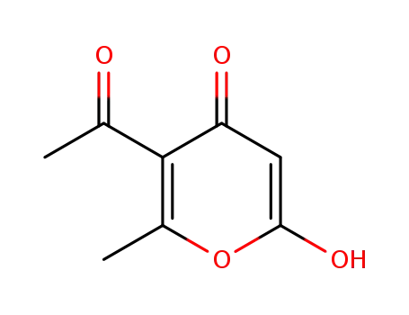 Molecular Structure of 19926-37-5 (4H-Pyran-4-one, 3-acetyl-6-hydroxy-2-methyl-)