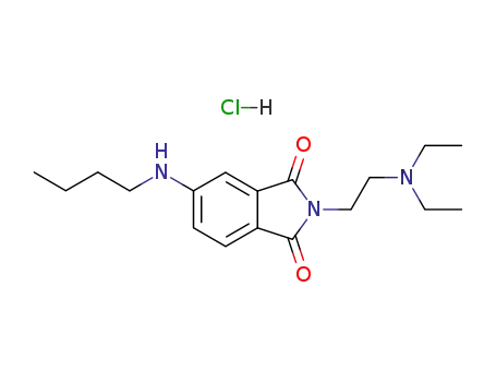 Molecular Structure of 81994-68-5 (4-Butylamino-N-(2-(diethylamino)ethyl)phthalimide hydrochloride)