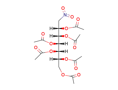 Molecular Structure of 35800-09-0 (7-deoxy-7-nitro-L-glycero-L-galactoheptitol hexaacetate)