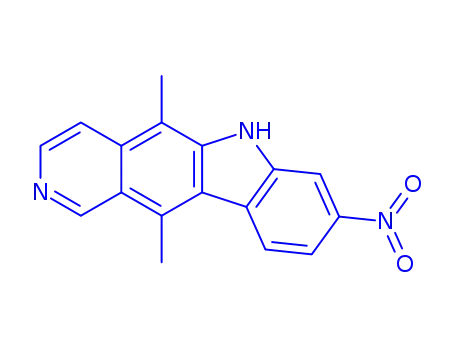 Molecular Structure of 82212-22-4 (8-nitroellipticine)