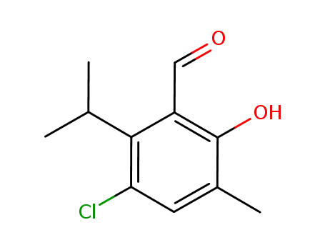 Molecular Structure of 775335-14-3 (3-chloro-6-hydroxy-2-isopropyl-5-methylbenzaldehyde)