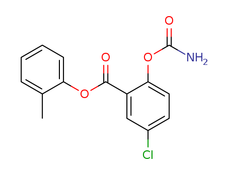 Benzoic acid,2-[(aminocarbonyl)oxy]-5-chloro-, 2-methylphenyl ester