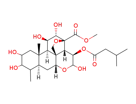 methyl (4xi,11beta,12alpha,13beta,15beta)-2,3,11,12,16-pentahydroxy-15-[(3-methylbutanoyl)oxy]-13,20-epoxypicrasan-21-oate