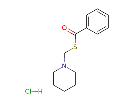 Benzenecarbothioicacid, S-(1-piperidinylmethyl) ester, hydrochloride (1:1) cas  886-07-7