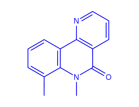 Molecular Structure of 816418-45-8 (Benzo[h]-1,6-naphthyridin-5(6H)-one, 6,7-dimethyl- (9CI))
