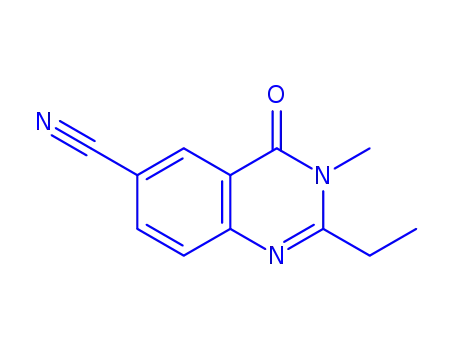 Molecular Structure of 815593-45-4 (6-Quinazolinecarbonitrile,2-ethyl-3,4-dihydro-3-methyl-4-oxo-(9CI))