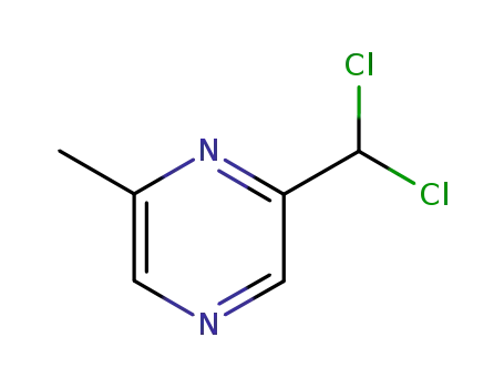 Molecular Structure of 94127-02-3 (Pyrazine, 2-(dichloromethyl)-6-methyl-)