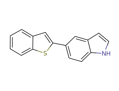 Molecular Structure of 885273-14-3 (5-(BENZOTHIOPHEN-2-YL)-1H-INDOLE)