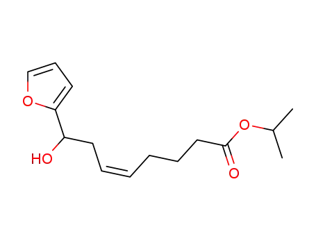 Molecular Structure of 1190883-10-3 (8-(2-furanyl)-8-hydroxy-(5Z) -Octenoic acid-1-Methylethyl ester)