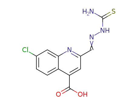 2-[(E)-(2-carbamothioylhydrazinylidene)methyl]-7-chloroquinoline-4-carboxylic acid