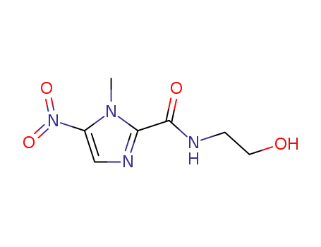 Molecular Structure of 1564-07-4 (1H-Imidazole-2-carboxamide, N-(2-hydroxyethyl)-1-methyl-5-nitro-)