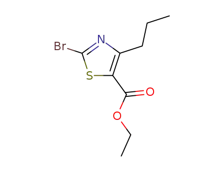 Molecular Structure of 81569-55-3 (5-Thiazolecarboxylicacid,2-bromo-4-propyl-,ethylester(9CI))