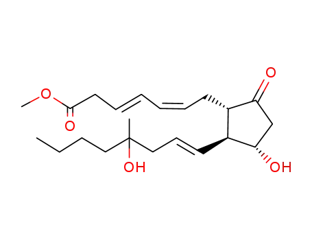 Methyl (3E,5Z,11alpha,13E,16R)-(+-)-11,16-dihydroxy-16-methyl-9-oxoprosta-3,5,13-trien-1-oate