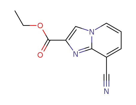 Molecular Structure of 885275-88-7 (8-CYANO-IMIDAZO[1,2-A]PYRIDINE-2-CARBOXYLIC ACID ETHYL ESTER)