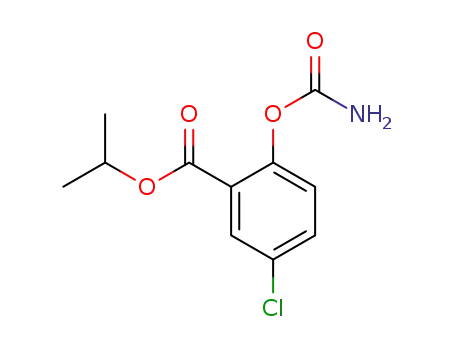 Molecular Structure of 88599-42-2 (propan-2-yl 2-carbamoyloxy-5-chloro-benzoate)