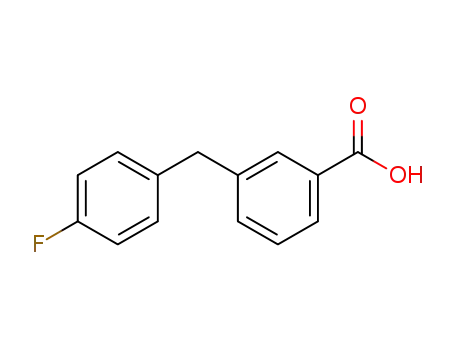 Molecular Structure of 886569-97-7 (3-(4-Fluoro-Benzyl)-Benzoic Acid)