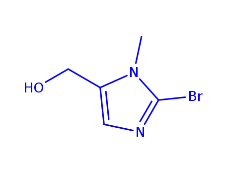 Molecular Structure of 886371-39-7 ((2-BROMO-3-METHYL-3H-IMIDAZOL-4-YL)-METHANOL)