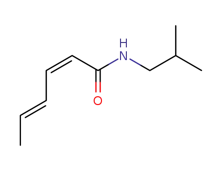 Molecular Structure of 82240-09-3 (2E, 4E-HEXADIENOIC ACID ISOBUTYLAMIDE (25 MG)F0C3531.00MG/MG(AI))