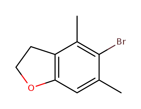 Molecular Structure of 820258-91-1 (Benzofuran, 5-bromo-2,3-dihydro-4,6-dimethyl- (9CI))