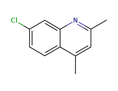 Molecular Structure of 88499-96-1 (7-CHLORO-2,4-DIMETHYLQUINOLINE)