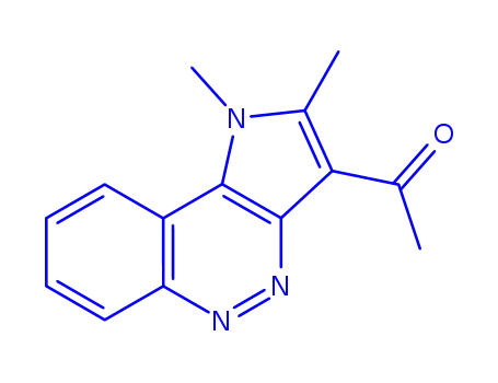 Molecular Structure of 82157-88-8 (1-(1,2-dimethyl-1H-pyrrolo[3,2-c]cinnolin-3-yl)ethanone)