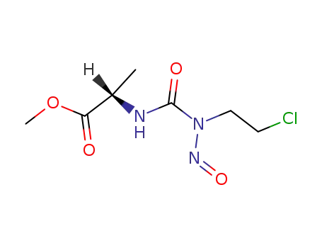 Molecular Structure of 82219-34-9 (methyl N-[(2-chloroethyl)(nitroso)carbamoyl]alaninate)
