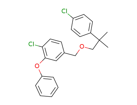 Molecular Structure of 83492-94-8 (1-chloro-4-{[2-(4-chlorophenyl)-2-methylpropoxy]methyl}-2-phenoxybenzene)