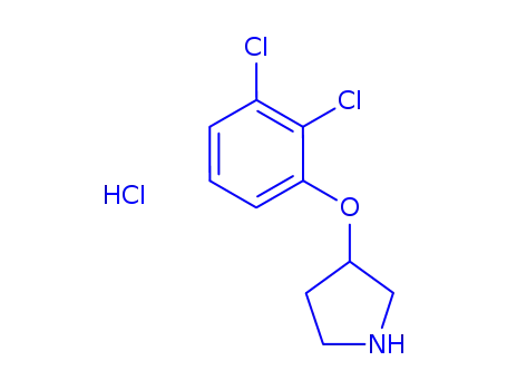 Molecular Structure of 817187-08-9 (3-(2,3-DICHLOROPHENOXY)PYRROLIDINE HYDROCHLORIDE)